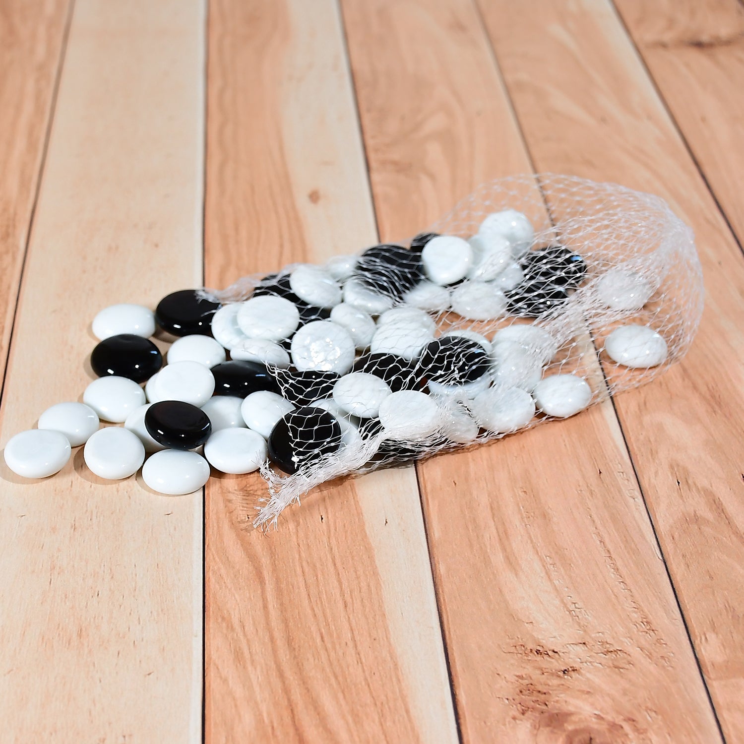 3_4eff022e-e92f-40a4-beee-0c0c0d3fb28f.jpg Glass Gem Stone, Flat Round Marbles Pebbles for Vase Fillers, Attractive pebbles for Aquarium Fish Tank. - Image 1