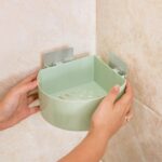 Corner Shelf Bathroom Kitchen Rack Self Adhesive Wall Mount Storage Basket
