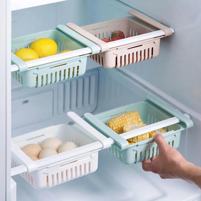 3_c1724577-03e7-4532-8987-af64201512fa.jpg Fridge Organizer Drawer - Adjustable Fridge Storage Basket ( 4pc Set ) - Image 1