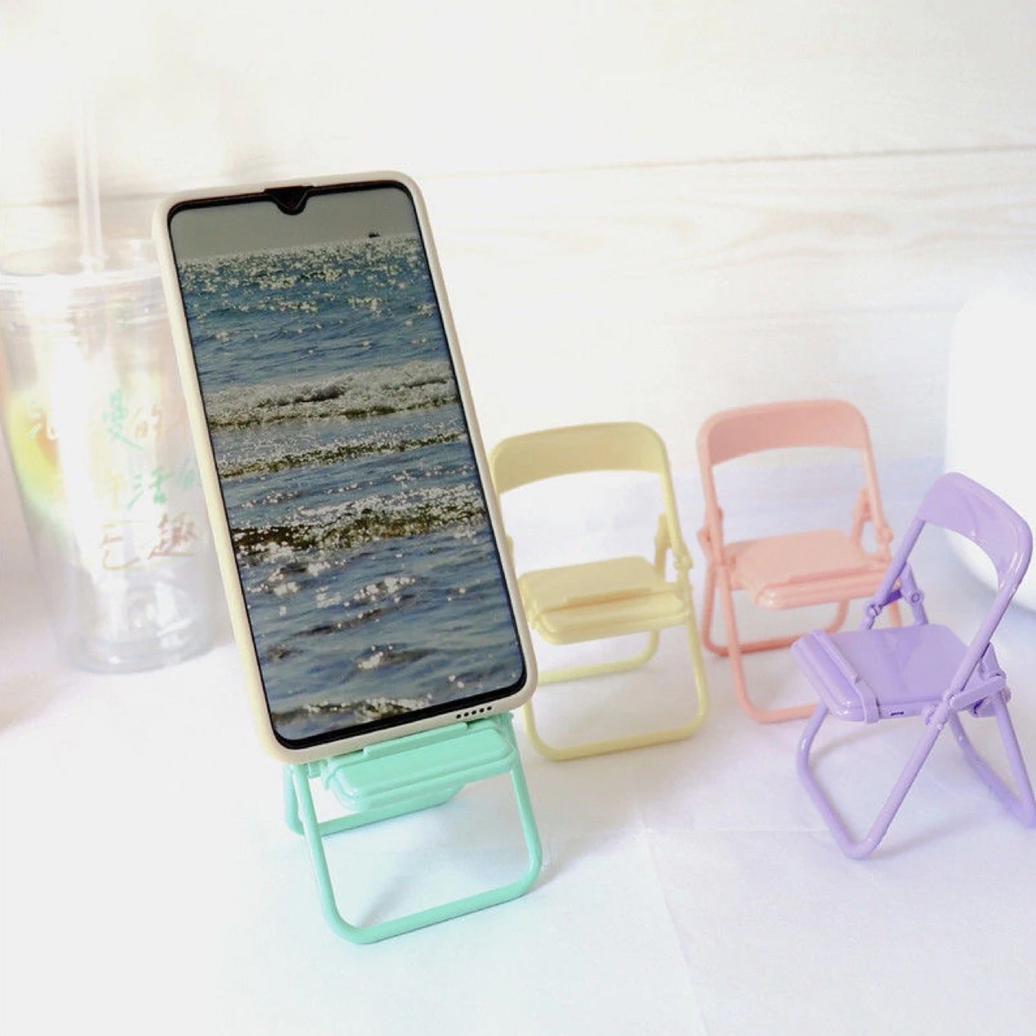 3_e28bc006-e7dc-4bd8-a21c-d5d966bf79e5.jpg 1 Pc Chair Stand With Box As A Mobile Stand For Holding And Supporting Mobile - Image 1