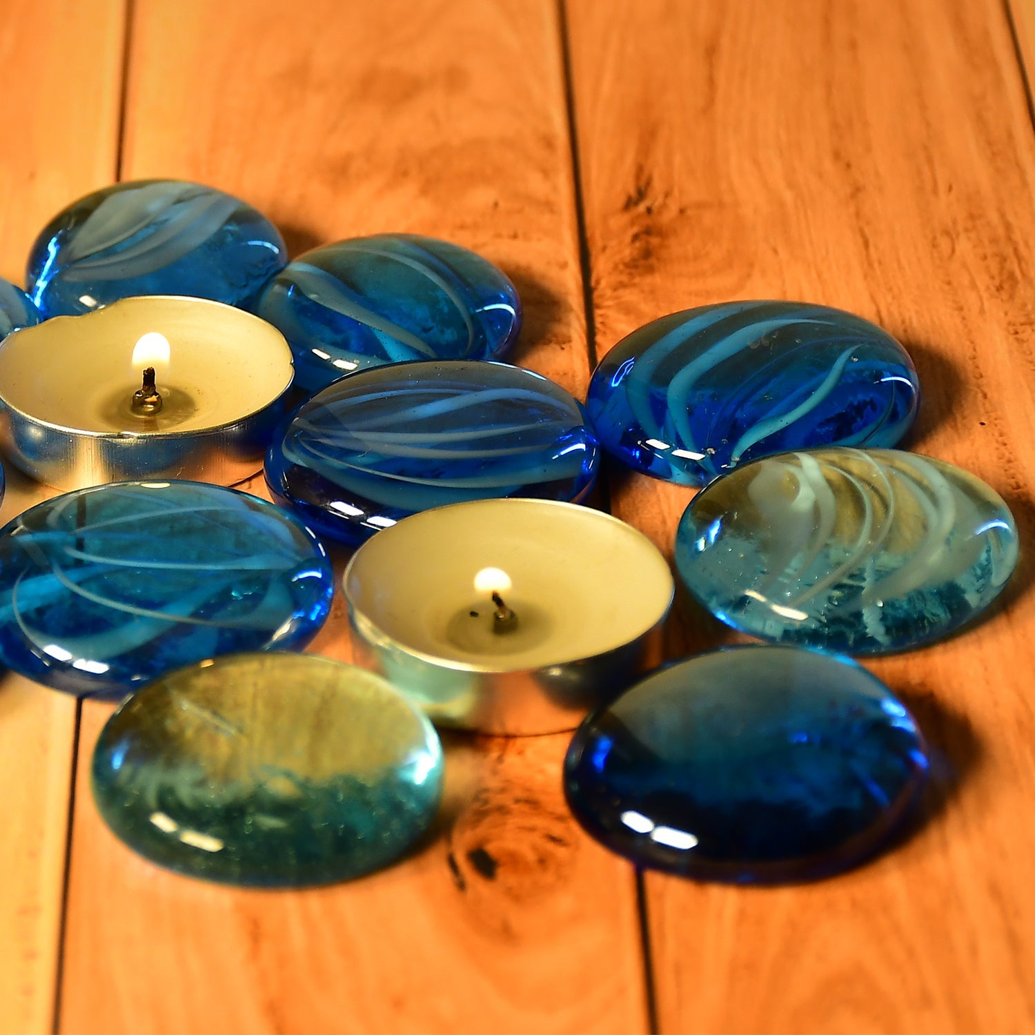 3_e97972ae-8bf0-4cba-bc3b-8ef972bf218e.jpg Glass Gem Stone, Flat Round Marbles Pebbles for Vase Fillers, Attractive pebbles for Aquarium Fish Tank. - Image 1