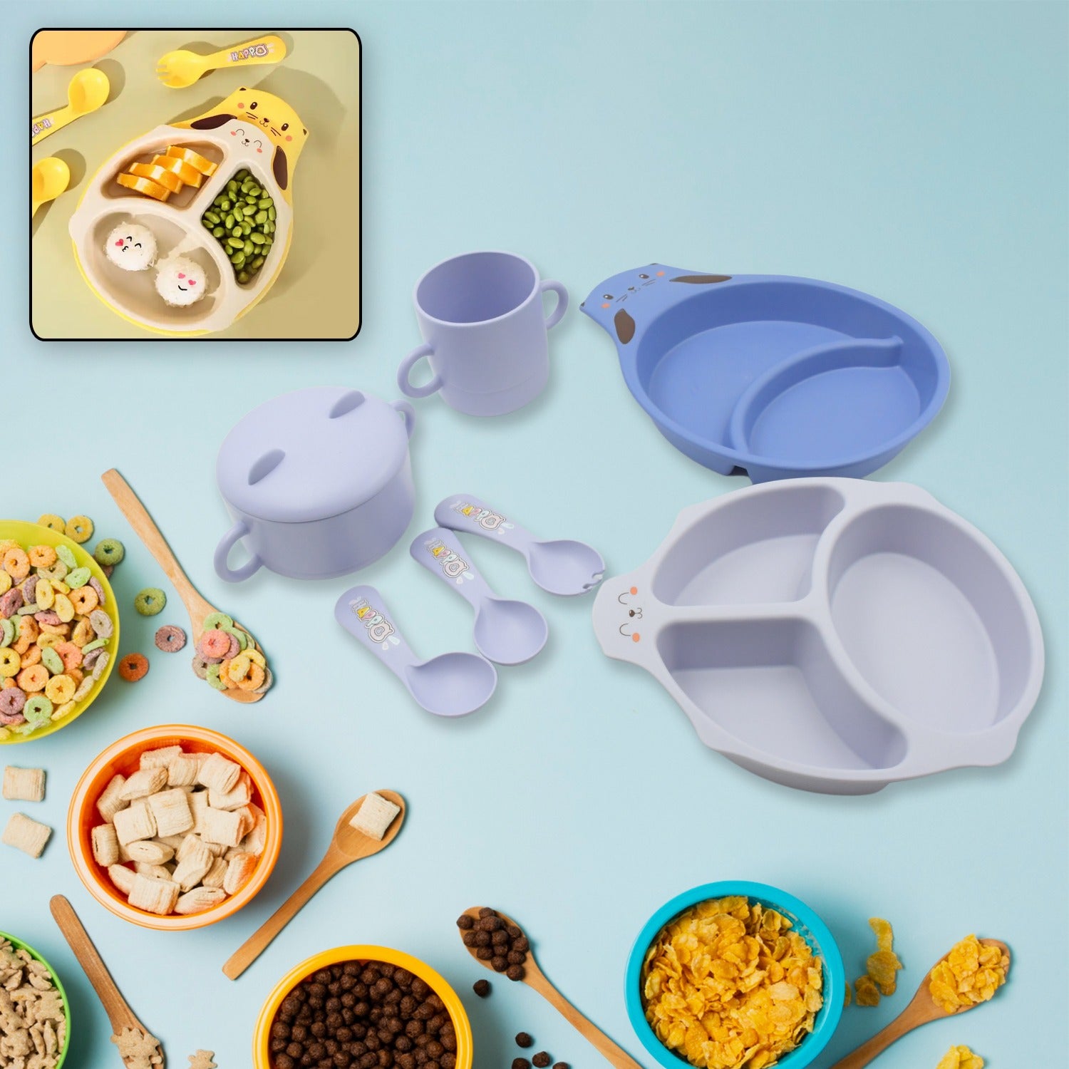 3c379cee-4bd6-42d6-9972-6924eb5bc5a7.jpg Baby Feeding Set For Kids And Toddlers (7 pcs set) - Image 1