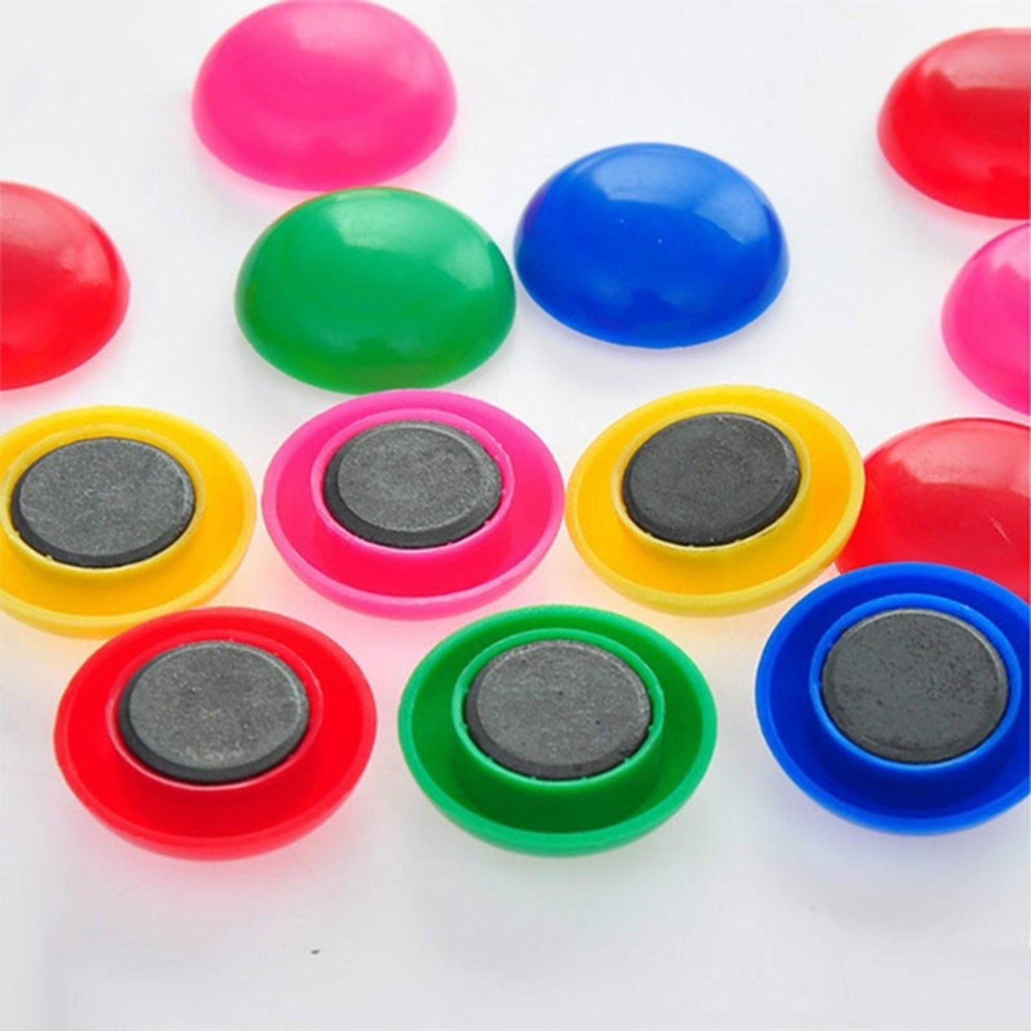 467605.jpg Colorful Board Magnets Circular Plastic Buttons - Image 1