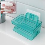 Wall Mounted 2 Layer Soap Holder with Hook (2 Layer 1 Pc)