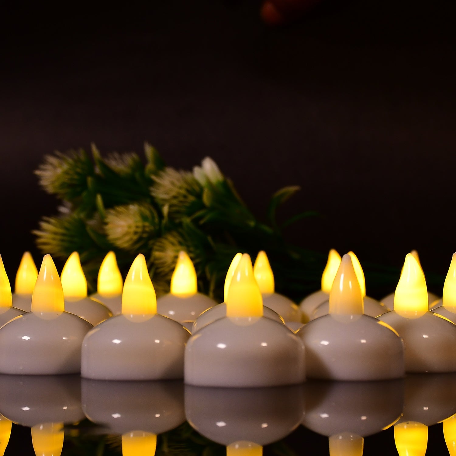 4_98152bdb-79be-4311-afeb-785a8d7f3192.jpg Floating Flameless Tea Light Candles – Battery Operated Set of 12 for Decor - Image 1