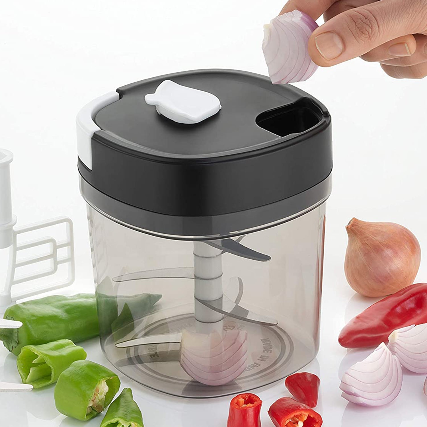 4image_91a757cb-7e0a-4bfb-901e-779bc29199c4.jpg 2 in 1 Handy Chopper & Slicer for Fruits, Veggies & Cheese - Image 1