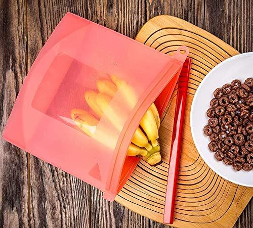 51u3JkkuUmL.jpg Reusable Silicone Airtight Leakproof Food Storage Bag - 1 ltr - Image 1