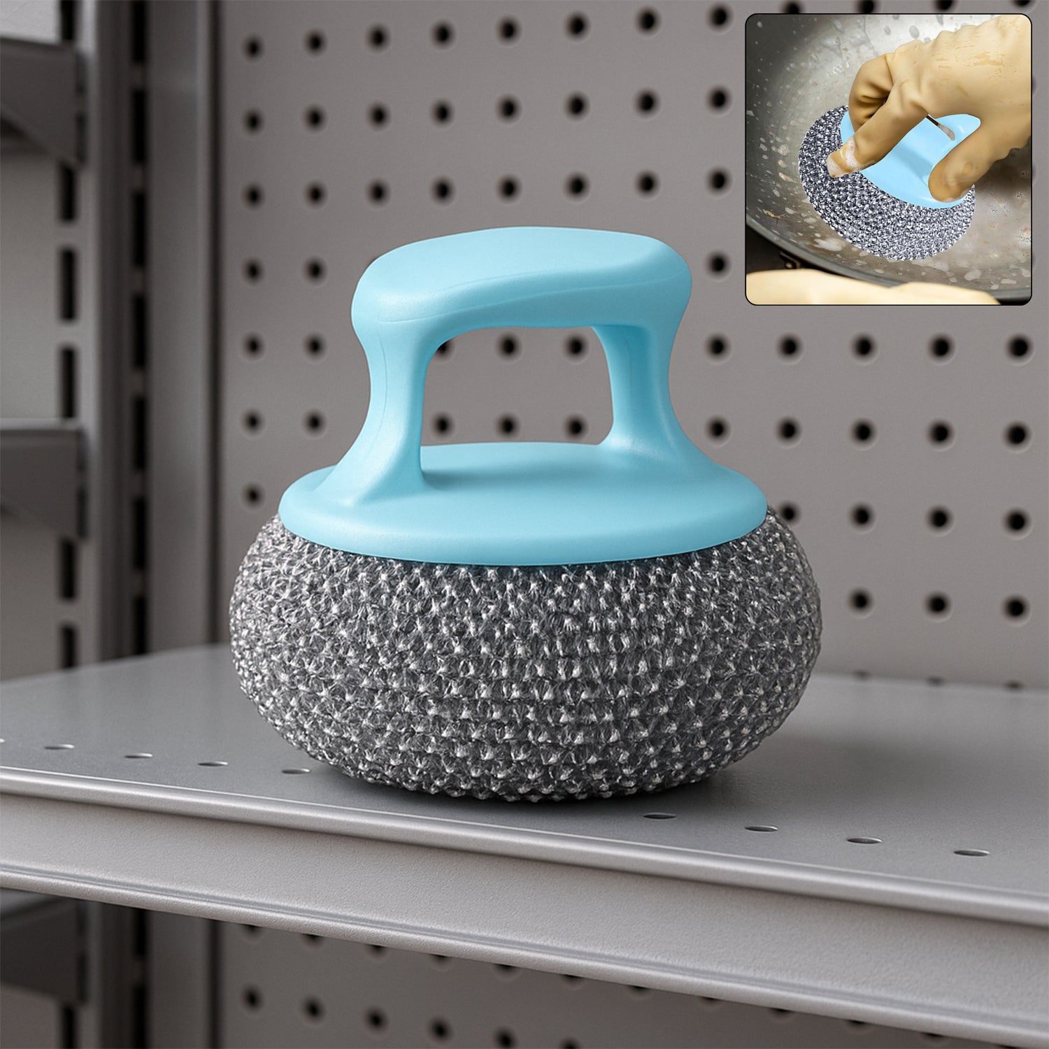5304_dish_scrubber_1pc.jpg Dish Brush Multifunctional Palm Brush for Sink Pot for Household Use - Image 1
