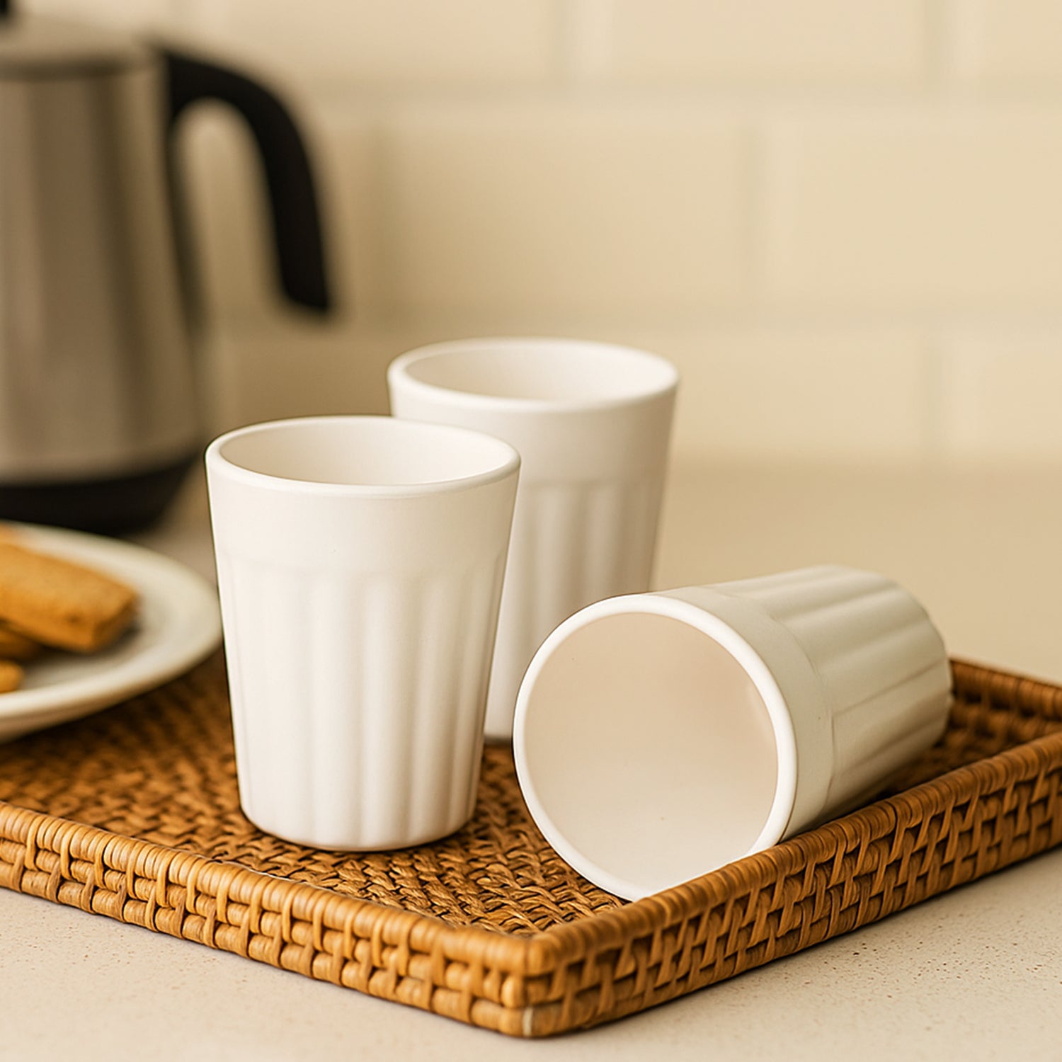 5719_pla_small_tea_cup_3pc_d45.jpg Small Plastic Coffee / Tea Cups Reusable Plastic Cup Mug(3 Pcs Set) - Image 1