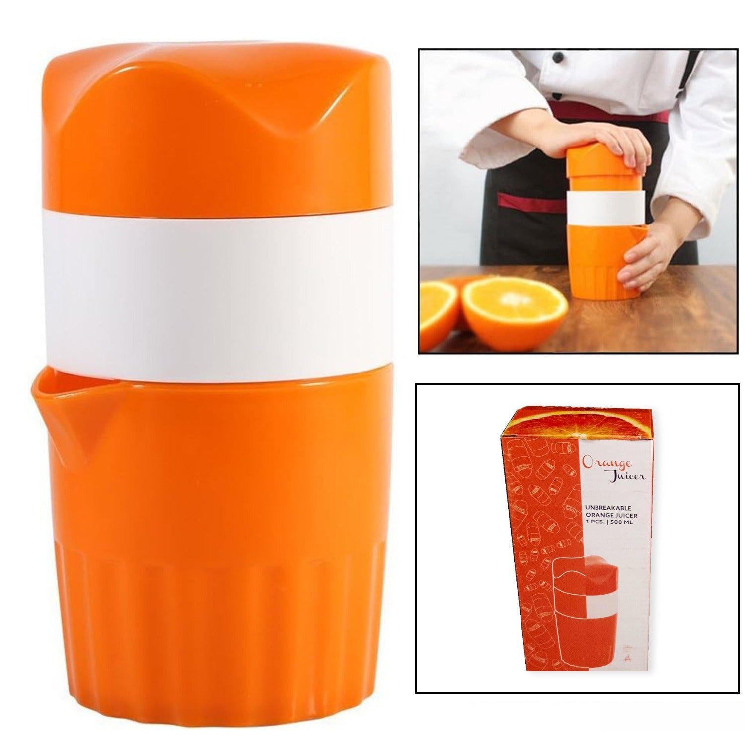 5964031c-29bd-4cfb-b1c4-47f31ad913e3.jpg Manual Handheld Citrus Orange Lemon Juicer Fruit Press Squeeze Extractor New - Image 1