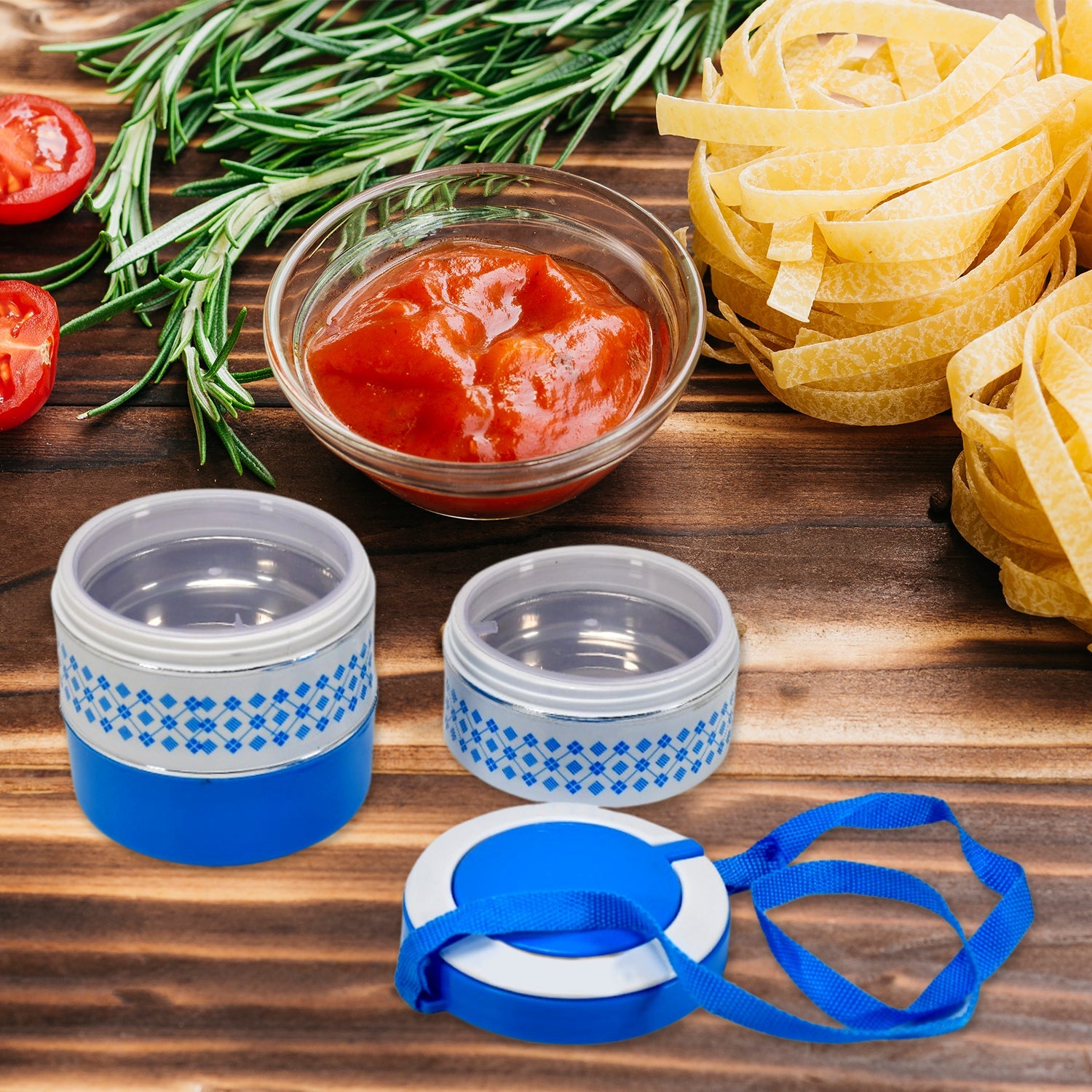 5_29f216e4-c147-456b-bcec-cbb45d88db3b.jpg 3 layer Adjustable Insulated Tiffin Set of 1, Blue 3 Containers Lunch Box - Image 1