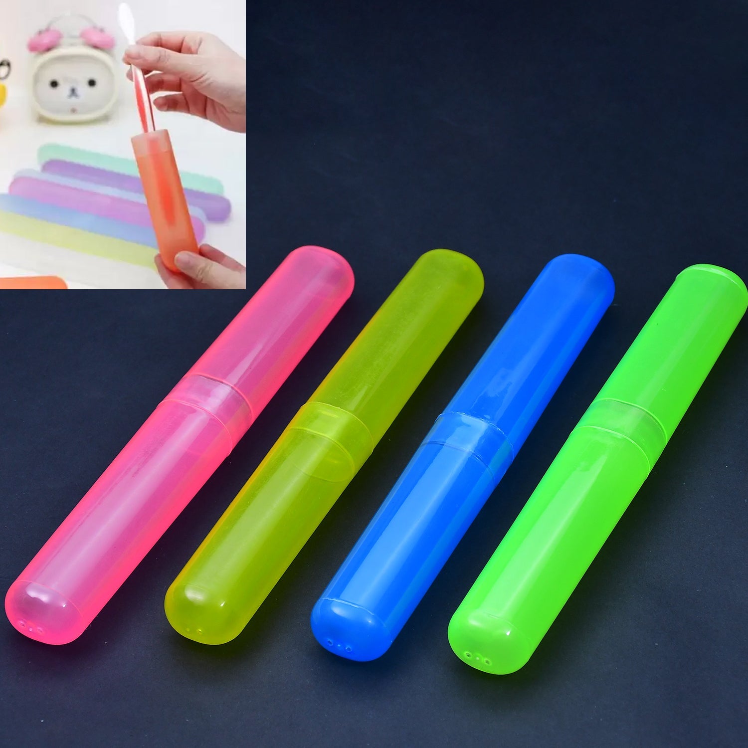 5_3da3deeb-7464-4a72-a12b-7ca1920e4939.jpg 4-Piece Anti-Bacterial Plastic Toothbrush Cover Set – Travel Holder Cases - Image 1