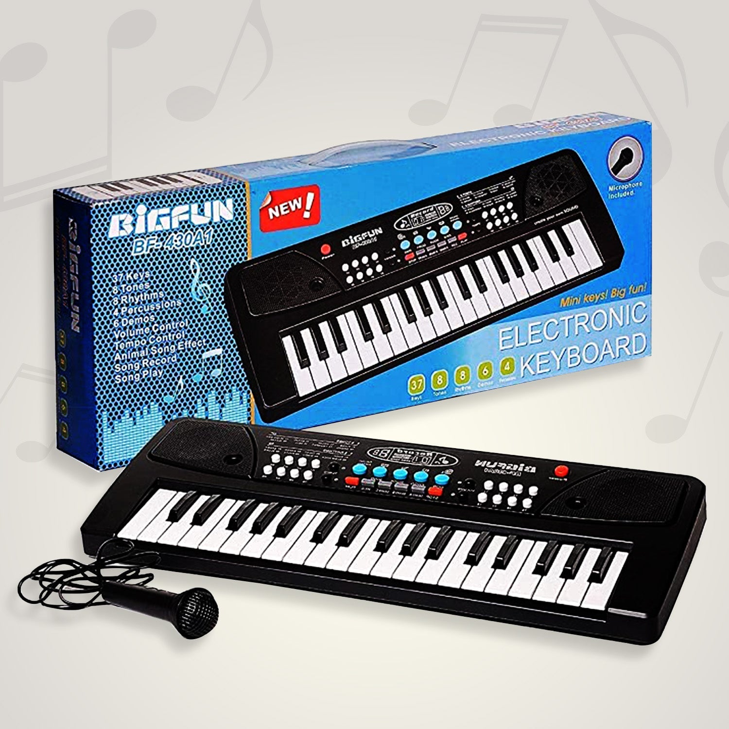 5_5a03699d-9fef-492f-b44d-722ac8414fee.jpg Piano Musical Keyboard With Mic 37 Music Key Keyboard For Kids Toy - Image 1