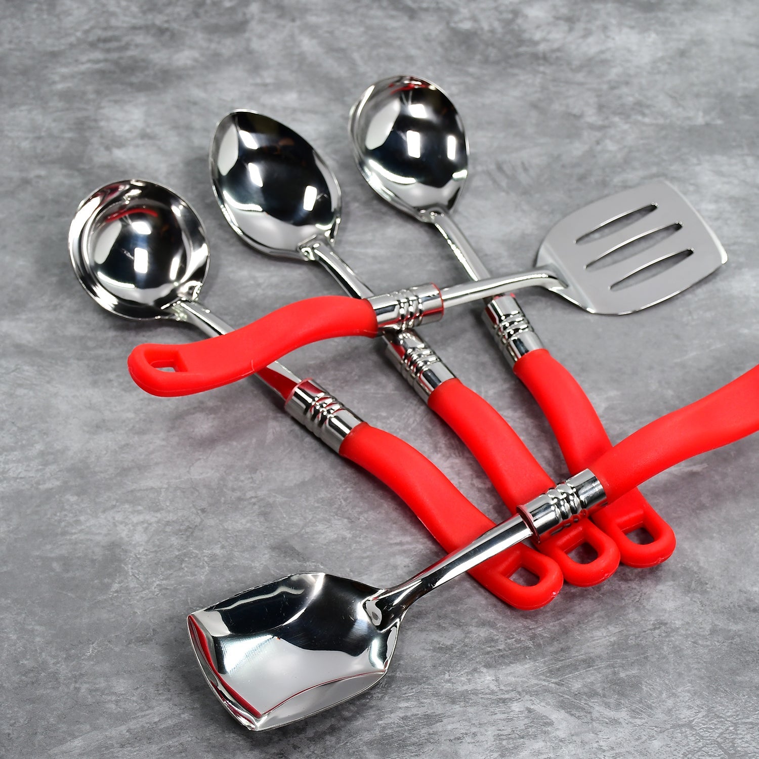 5_9cd4fa55-1cbe-4e53-8a58-b85386faacf1.jpg Stainless Steel Serving Spoon Set 5 pcs. - Image 1