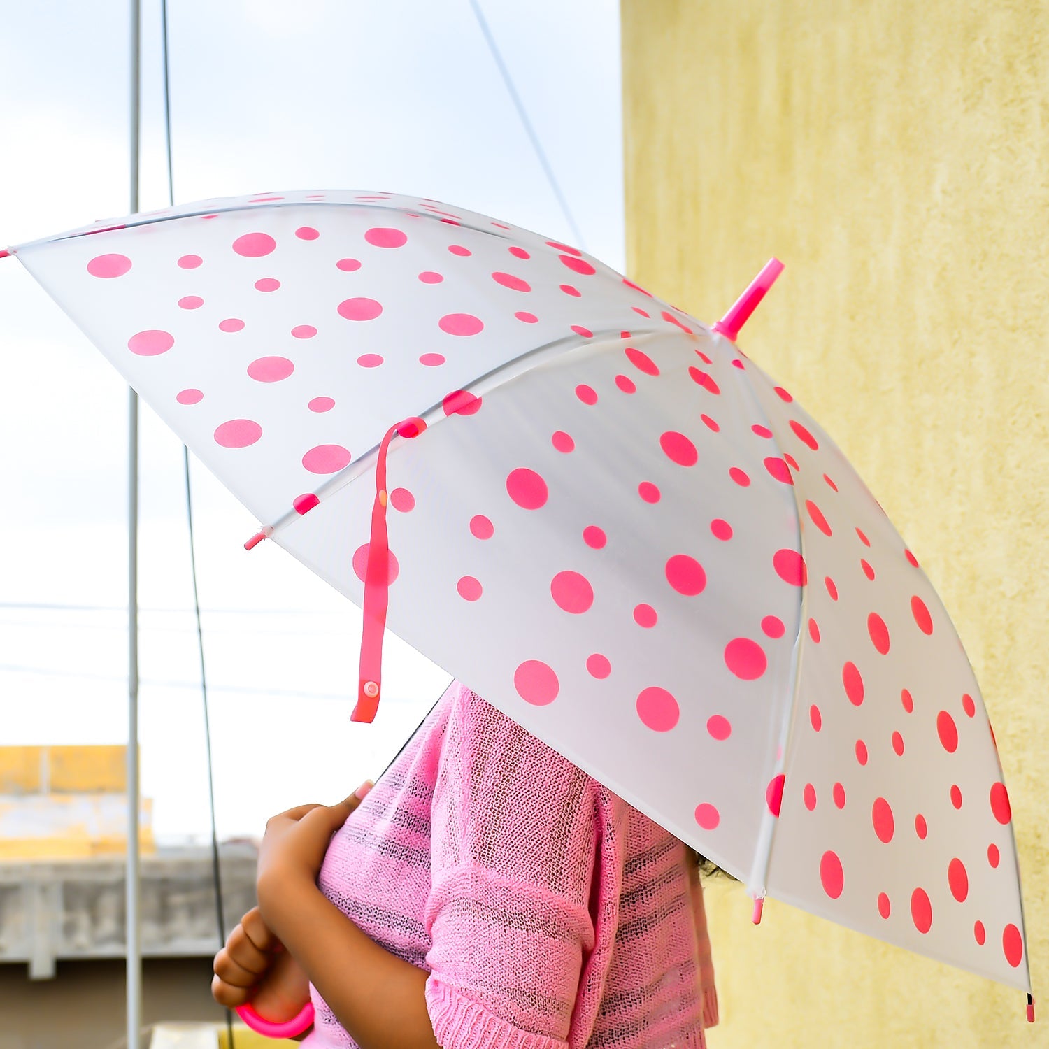 5_a343043d-ed41-4980-9484-9762a1a51f7a.jpg Dot Printed Umbrella for Men and Women Multicolor - Image 1