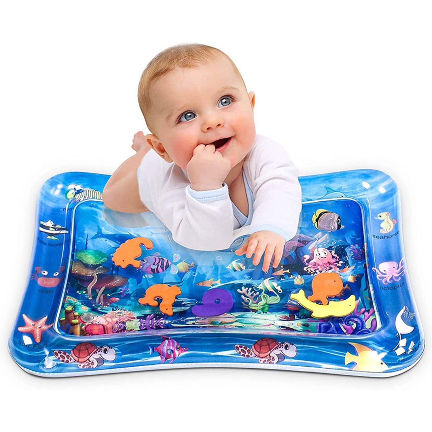 5_be7907c2-37d2-4466-b758-8170b3bfd58c.jpg Mat, Baby Water Mat Inflatable Baby Play Mat Activity Center for Infant Baby Toys - Image 1