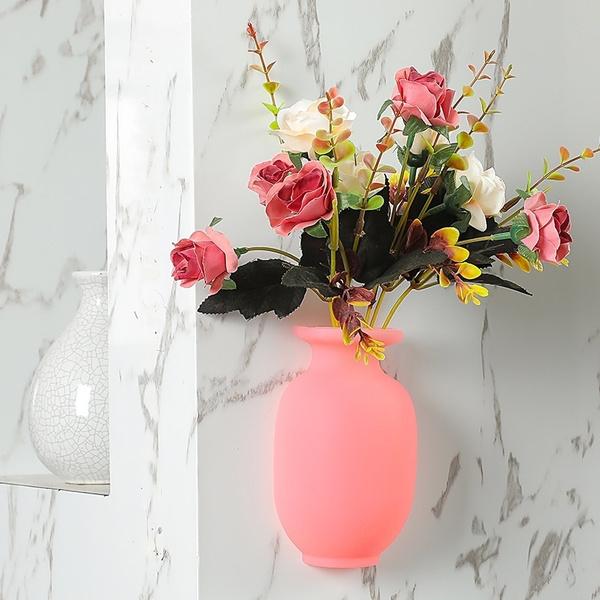 5d67a3b7b00daf2b564626e4-3-large_aebd74cf-46ad-4615-af1a-834047176fe2.jpg Wall Hanging Silicone Flower Pot Sticker Plant Rack for Decoration (MultiColour) - Image 1