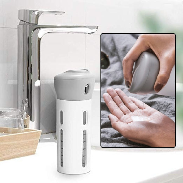 5dae6a4121cb170781d21f46-7-large.jpg 4 in 1 Travel Dispenser Bottle Set Travel Refillable Cosmetic Containers Set - Image 1