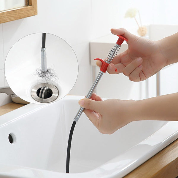 5e980b2703d2964b6fb9b831-large.jpg Metal Wire Brush Hand Kitchen Sink Cleaning Hook Sewer Dredging Device - Image 1