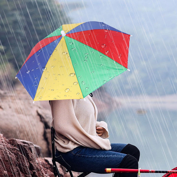 5ffcd0af44f353943ca73e80-large.jpg Hands Free Umbrella Hat to Protect from Sun & Rain - Image 1