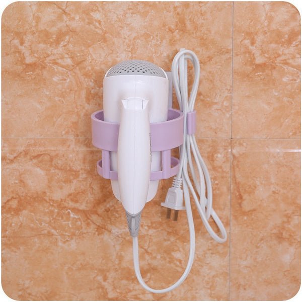 60333c122946e971df19a741-6-large_89652c4a-0e06-4c76-bd81-d5108b129802.jpg Self Adhesive Hair Dryer Holder – Bathroom Wall Storage Shelf Organizer Stand - Image 1