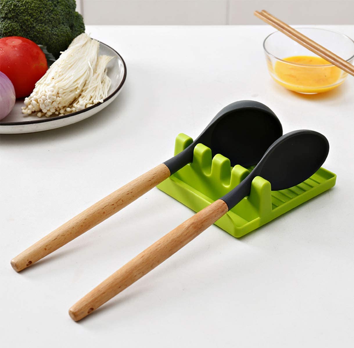 61KOPz5T3GL._AC_SL1219_19fd2185-a935-4991-8ca4-196f3b0a138f.jpg Multi-Functional Spatula Holder / Rest for Kitchen Utensils - Image 1