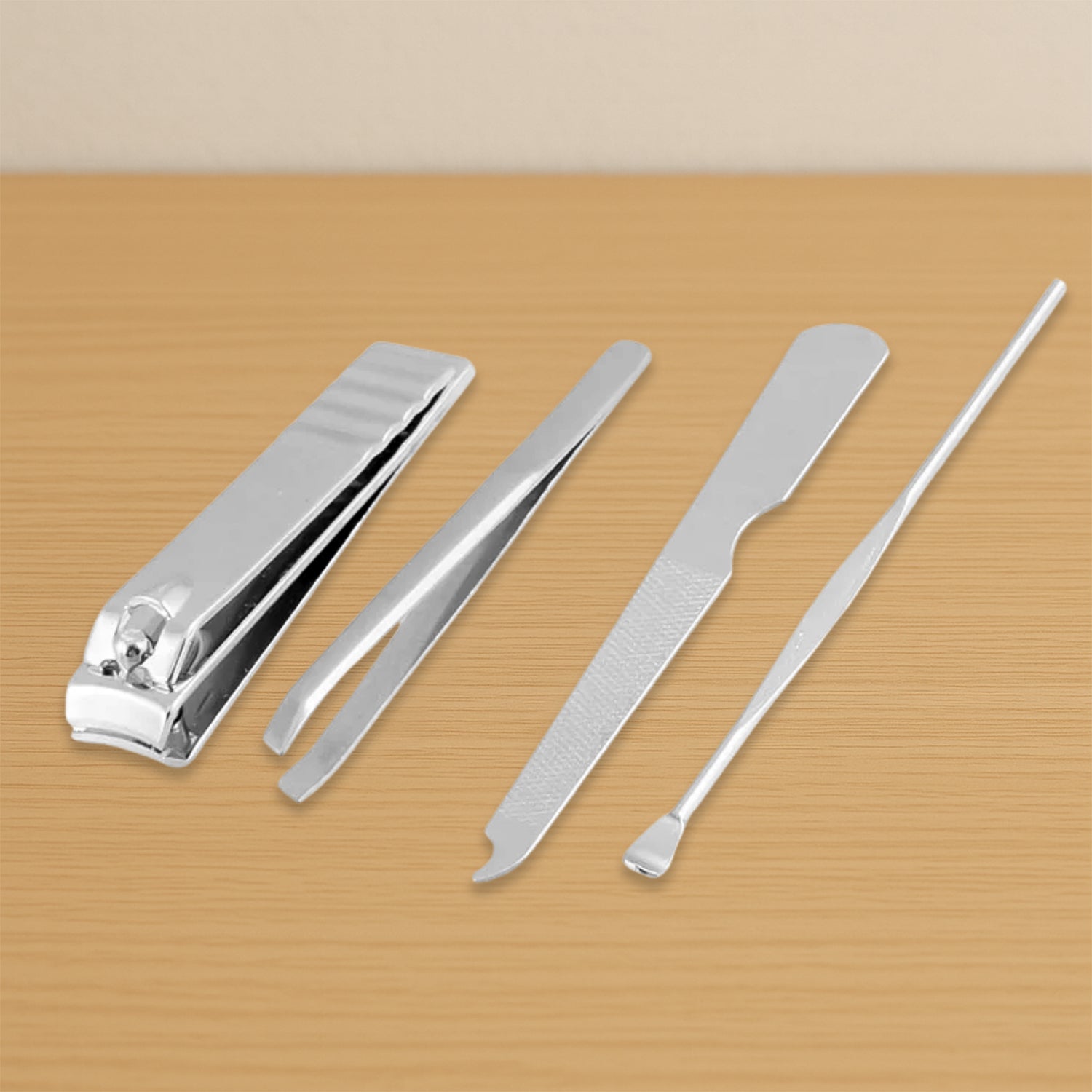 6732_4in1_nail_clipper_set.jpg 4-in-1 Nail Clipper Kit: Stainless Steel Tools, Manicure Set (Travel Case) - Image 1