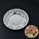 Beautiful 8-Inch Plastic Pooja Thali Set for Daily Use & Special Occasions