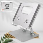 Tablet Stand Metal Alloy Adjustable Bracket, Ergonomic Foldable Metal Tablet Holder