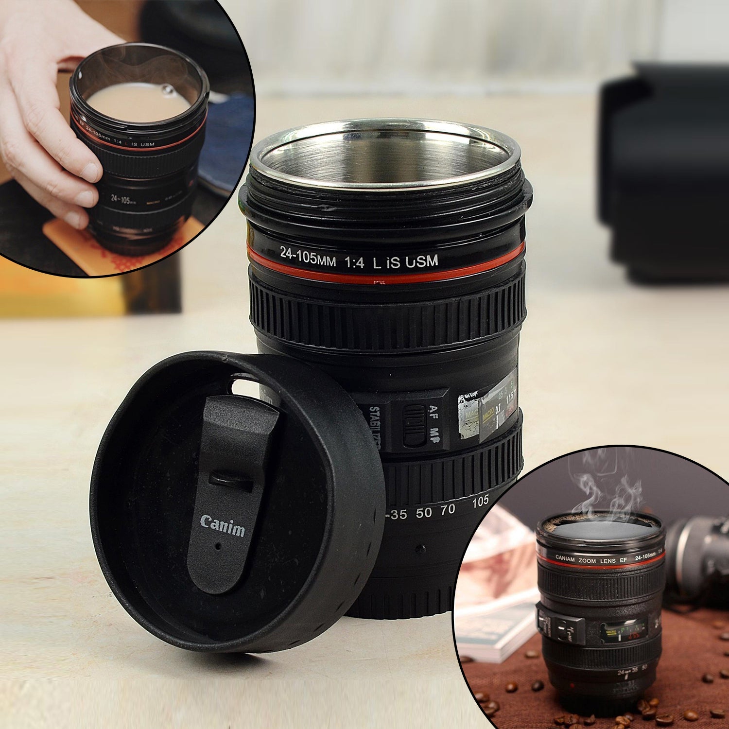 6image_1f06f2f8-f1cb-40c8-8fdb-a1587c93fed4.jpg Plastic Camera Lens Stainless Steel Coffee Mug - Image 1