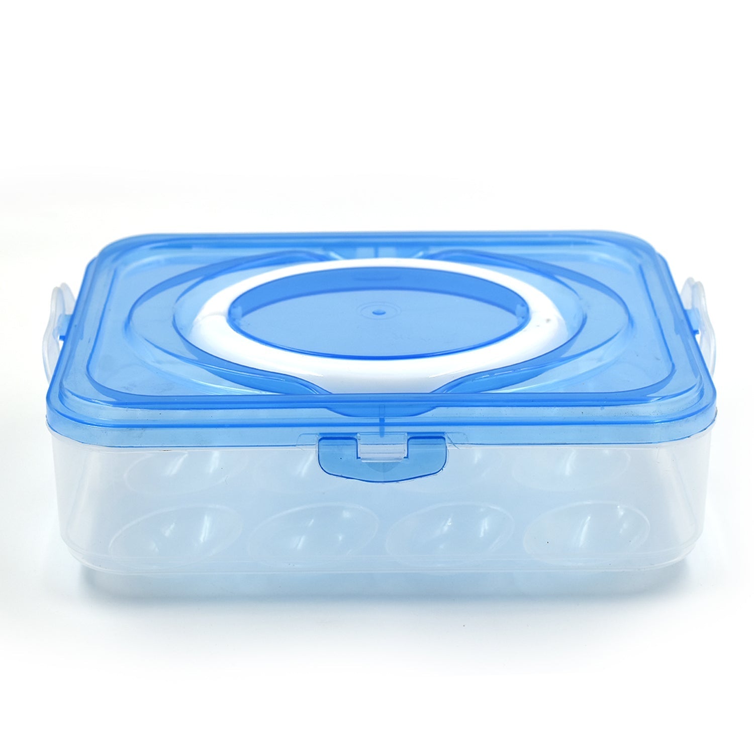 6image_a0bccf5c-bf28-4405-82b8-8be5ec84926a.jpg Plastic Kitchen Refrigerator Egg Storage 12 Grid 1 Layer Egg Container - Image 1