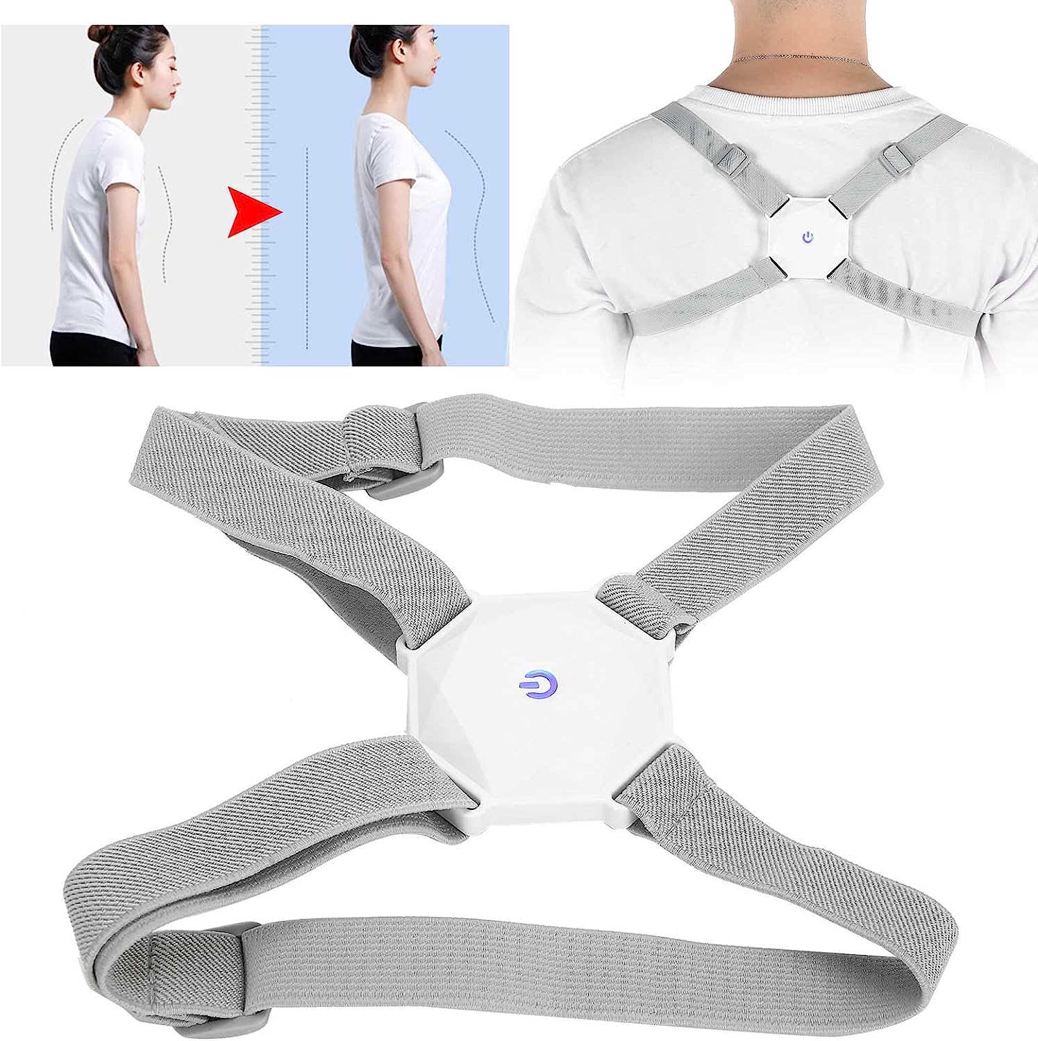 71C6Uxl9PxL._AC_SL1500_510dea43-b457-463d-81c7-4aa56d7d6fe4.jpg Smart Back Posture Corrector with Vibration Reminder – Shoulder Support (Unisex) - Image 1