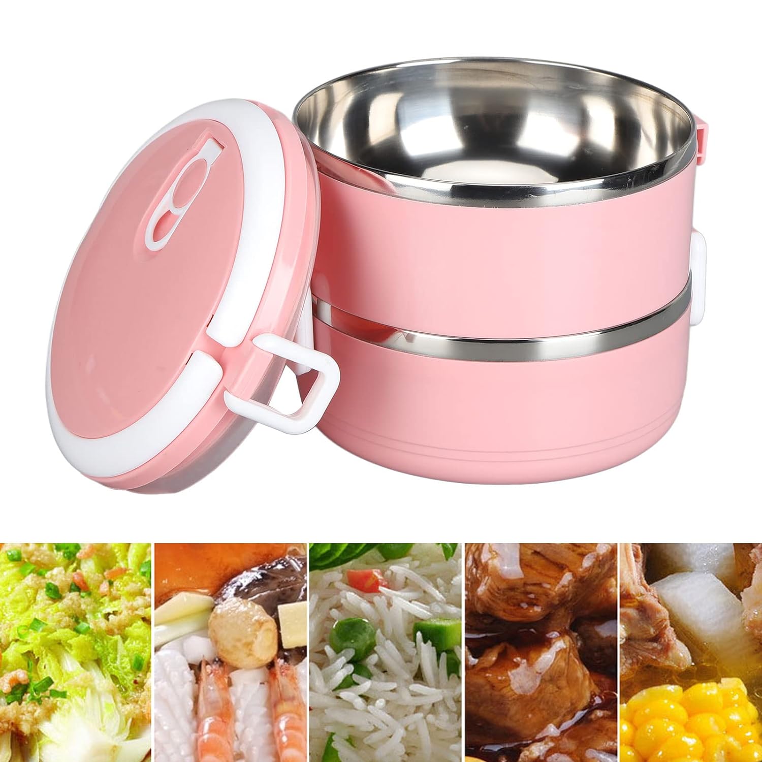 71mgYx773bL._SL1500.jpg Doraemon 2-Layer Lunch Box – Steel Tiffin Box for Home, Office & School Use - Image 1