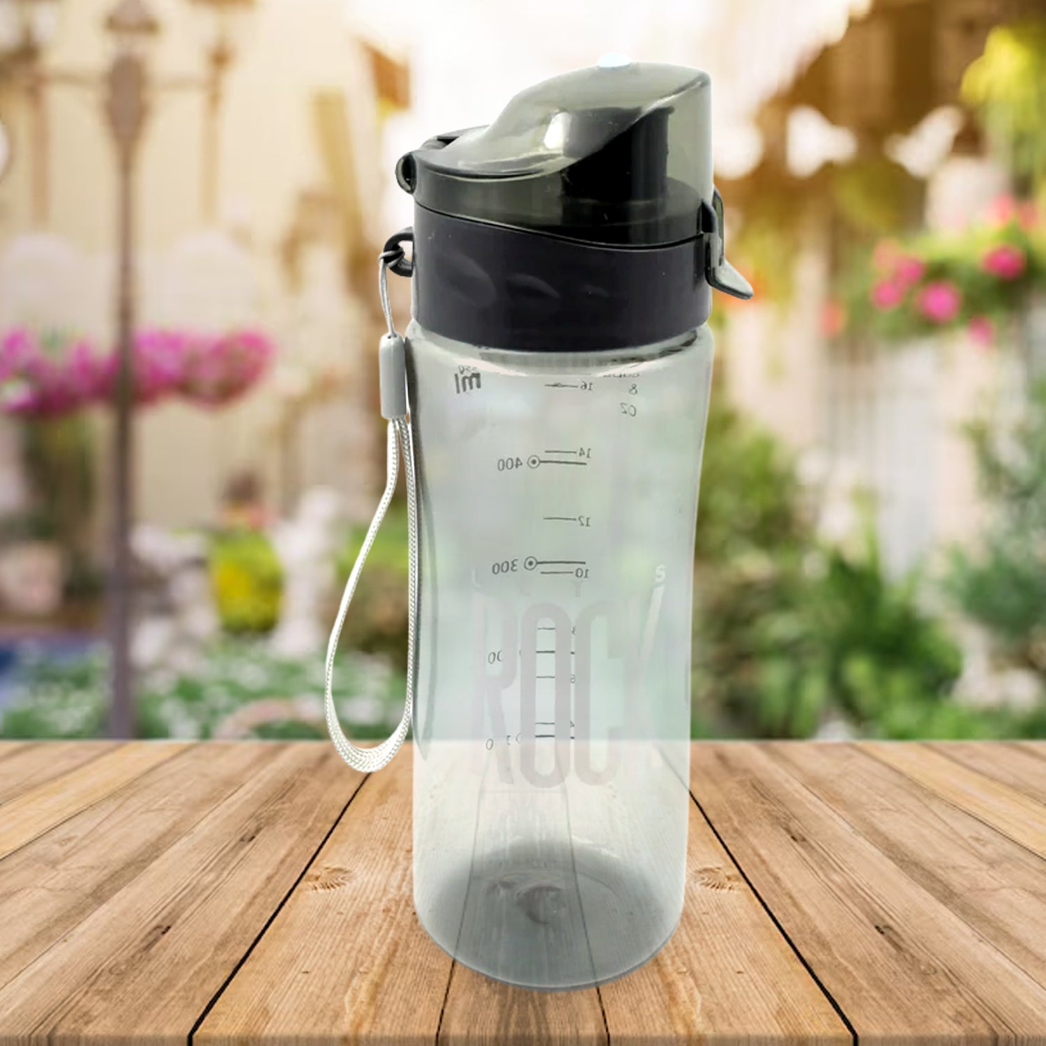 7330_1pc_plastic_water_bottle.jpg Plastic water bottle Outdoor Sport Bottle With Carry Case, leak proof BPA-free for travel cold and hot water Plastic water bottle with daily water intake for gym and children, Home, Travel, Office Use (1 pc ) - Image 1