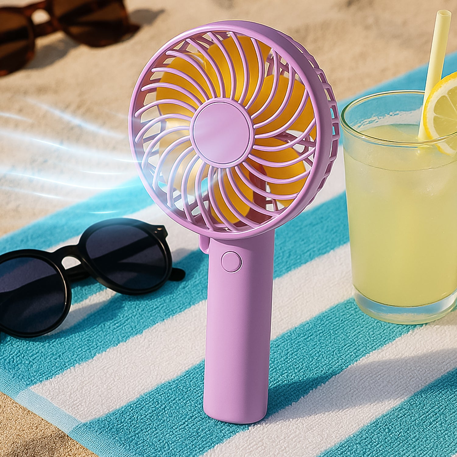 7604_portable_mini_hand_fan.jpg Portable Mini handy Fan & Personal Table Fan (Battery Not Include) - Image 1