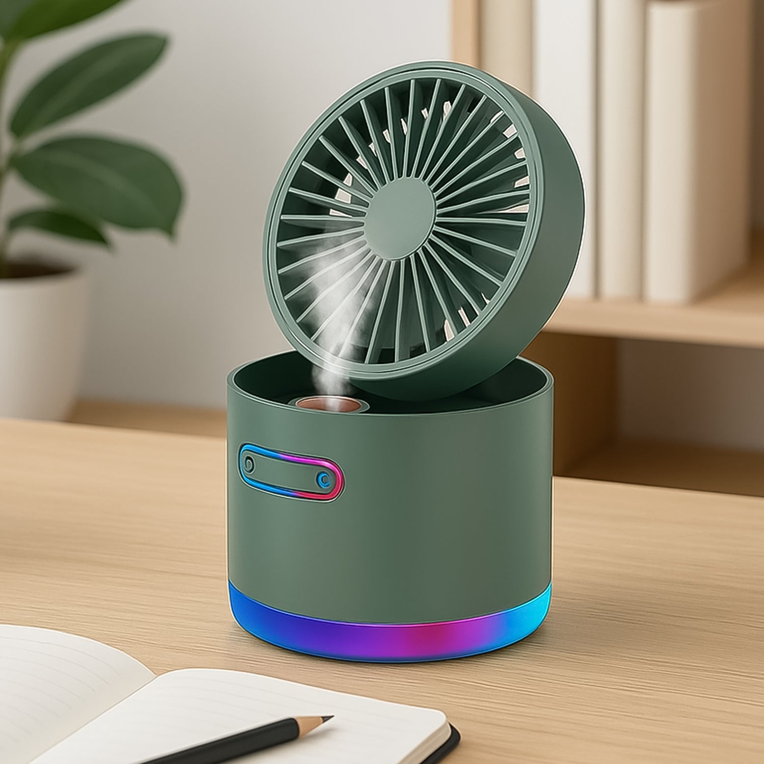 7615_humidifier_with_fan.jpg Mini Desktop Cooling Fan with Humidifier Spray - Image 1