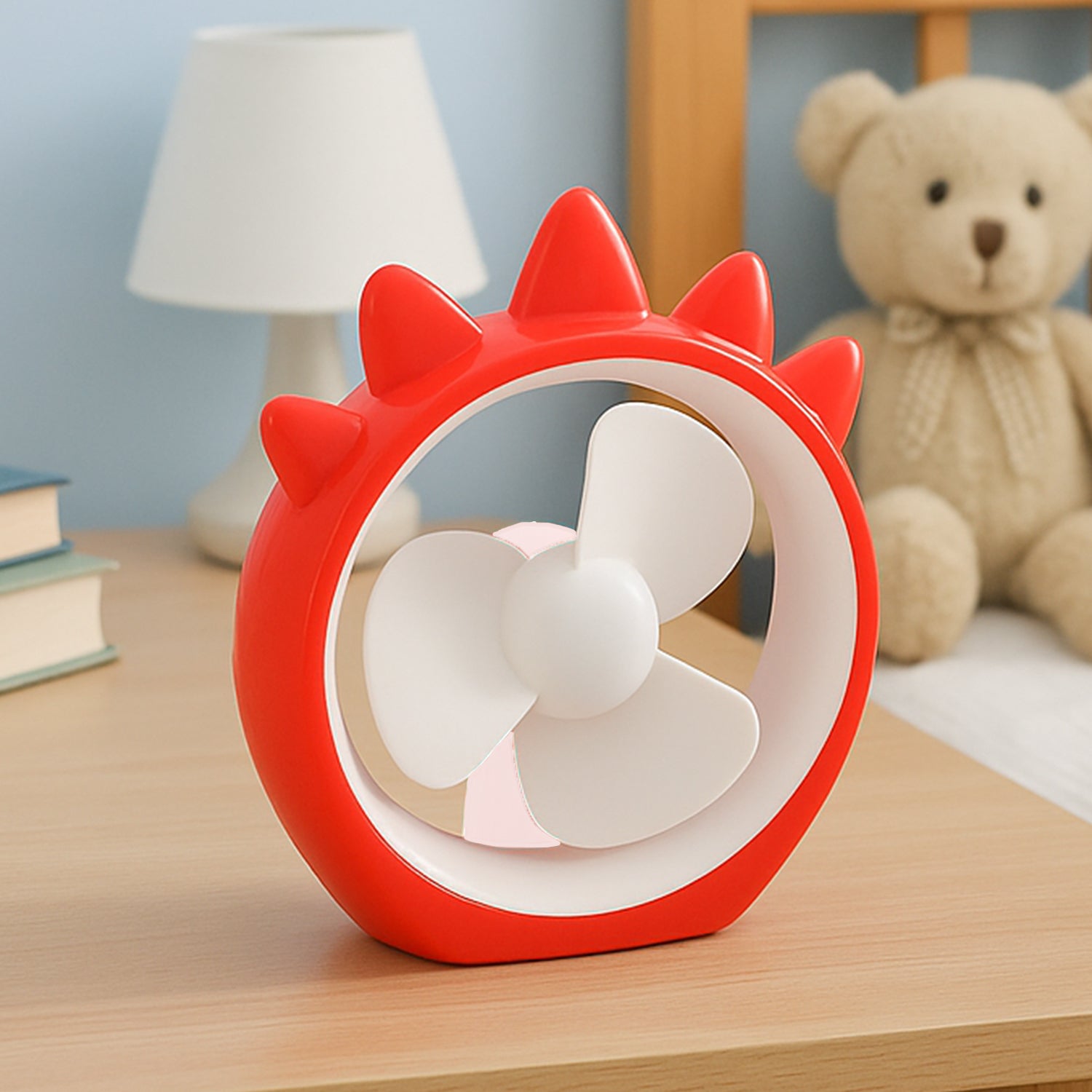 7713_mini_fancy_fan_no6.jpg Mini Desktop Fan – USB Rechargeable Cooling Fan for Home, Office & Car - Image 1