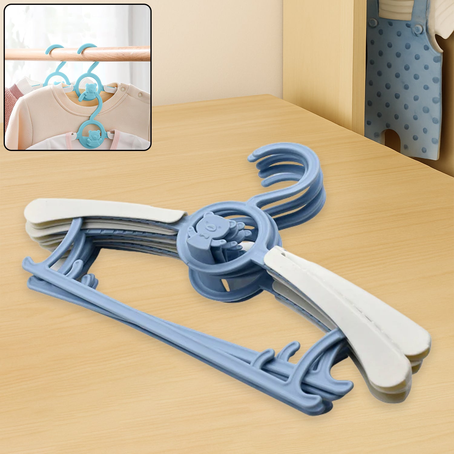 7874_plastic_hanger_5pc.jpg Large Adjustable Plastic Dress Hangers – Space-Saving & Lightweight (5 Pc) - Image 1