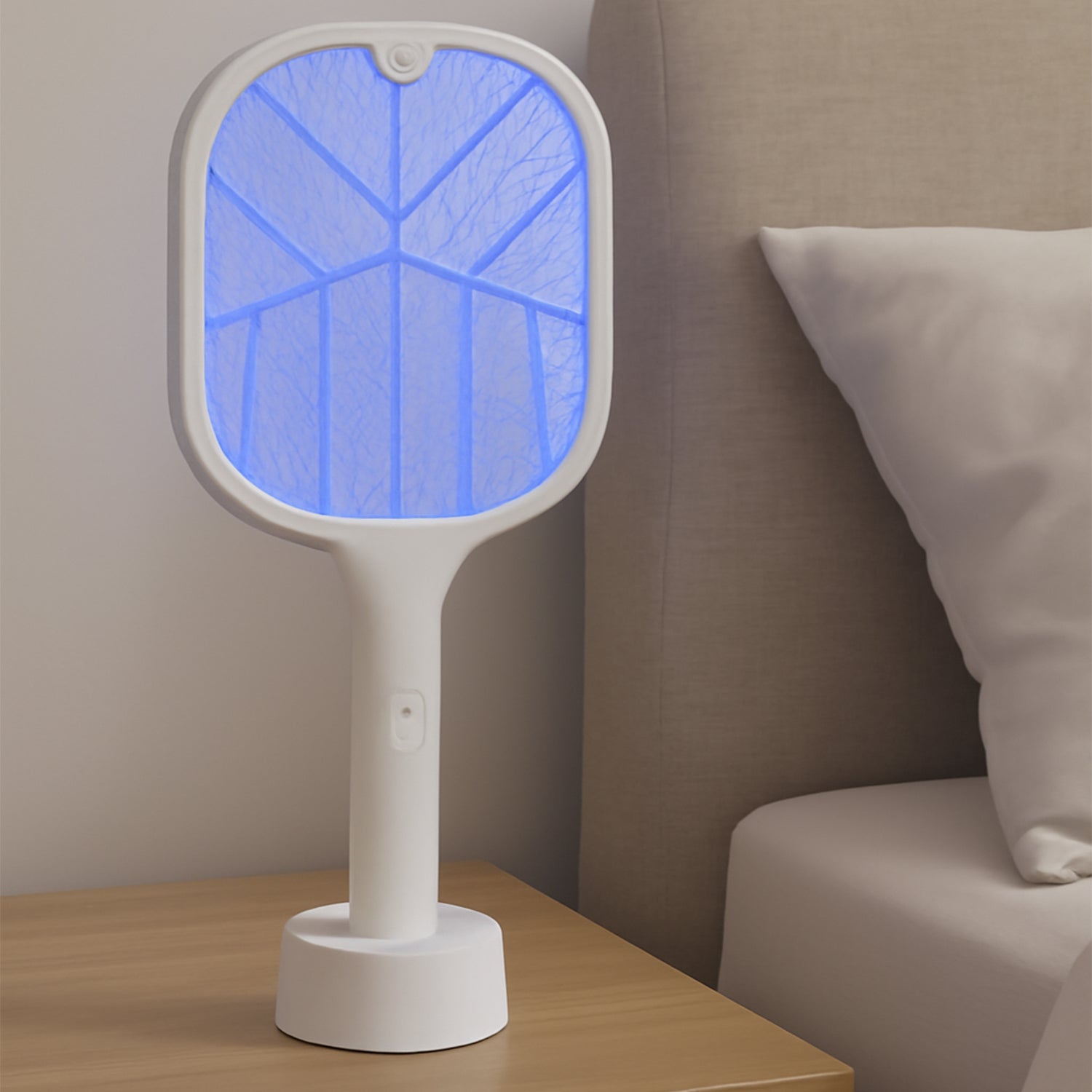 7_5e7d07a4-9581-4c5f-84d8-0faa32eeea7d.jpg Rechargeable Mosquito Killer Racket with UV Light & USB Charging Base - Image 1
