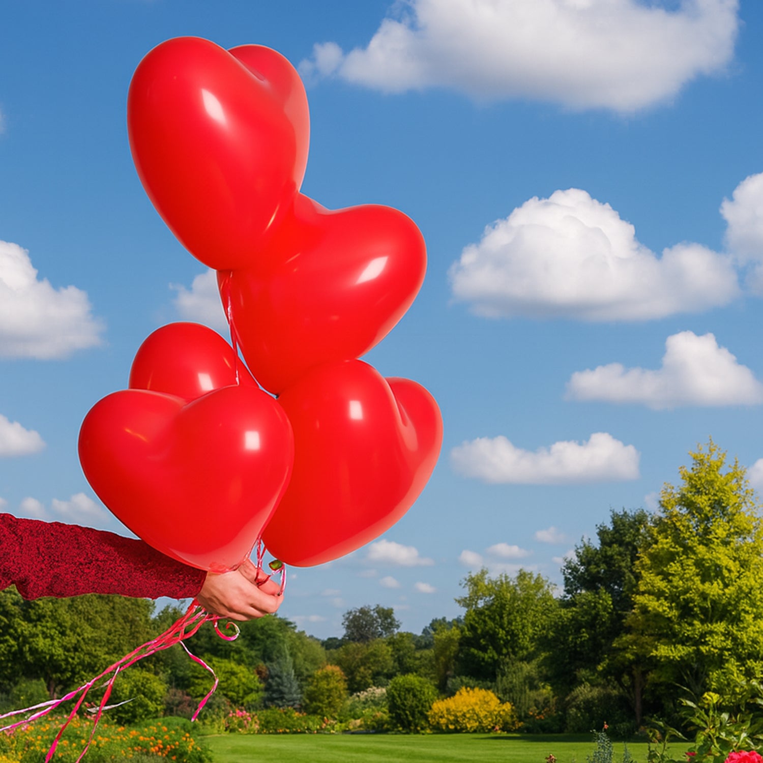 8892_heart_balloon_4pc_no11.jpg Heart shaped balloons Kinds (4 Pcs Set) - Image 1