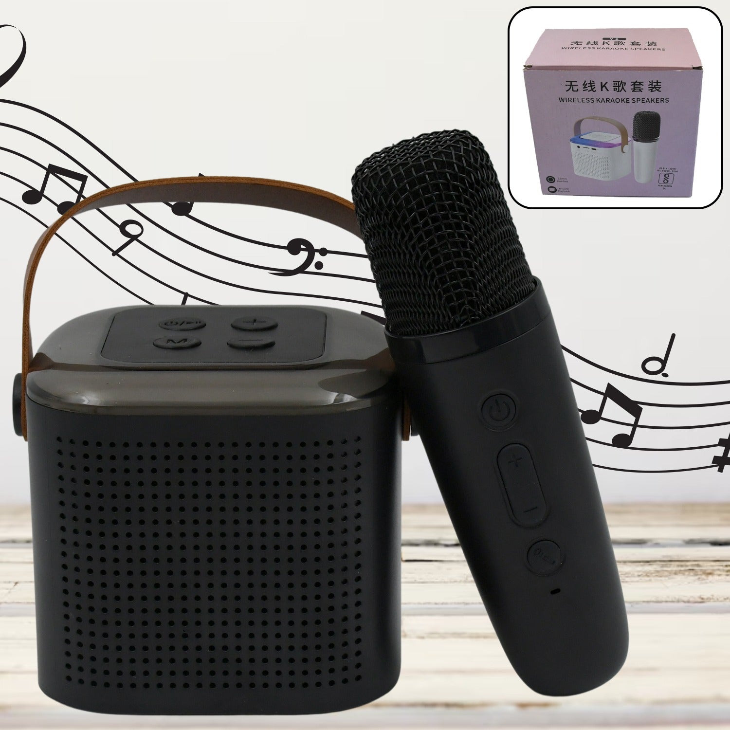 927234ff-8482-42e6-812b-4daead60d4e6.jpg Wireless Speaker Microphone Set with RGB Light – Portable Karaoke - Image 1