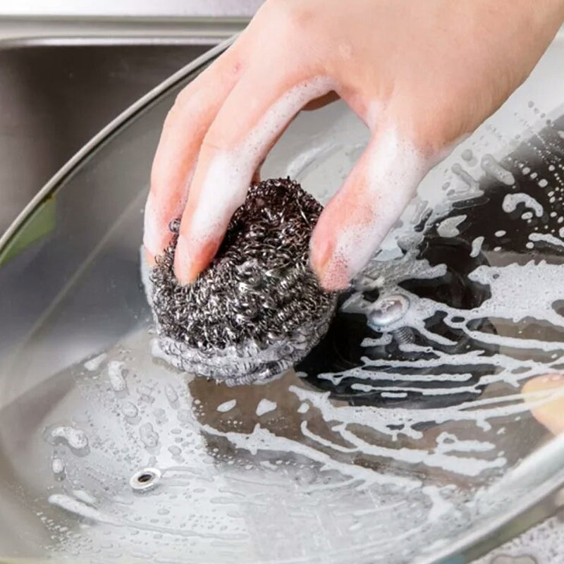 HTB1oBYpgVkoBKNjSZFEq6zrEVXaf.jpg Round Shape Stainless Steel Ball Scrubber - Image 1