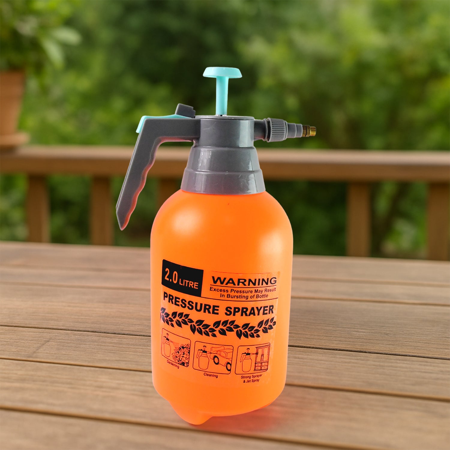 Handheld-Pressure-Sprayer-01.jpg Water Sprayer Hand-held Pump Pressure Garden Sprayer - 2 L (Mix Color) - Image 1