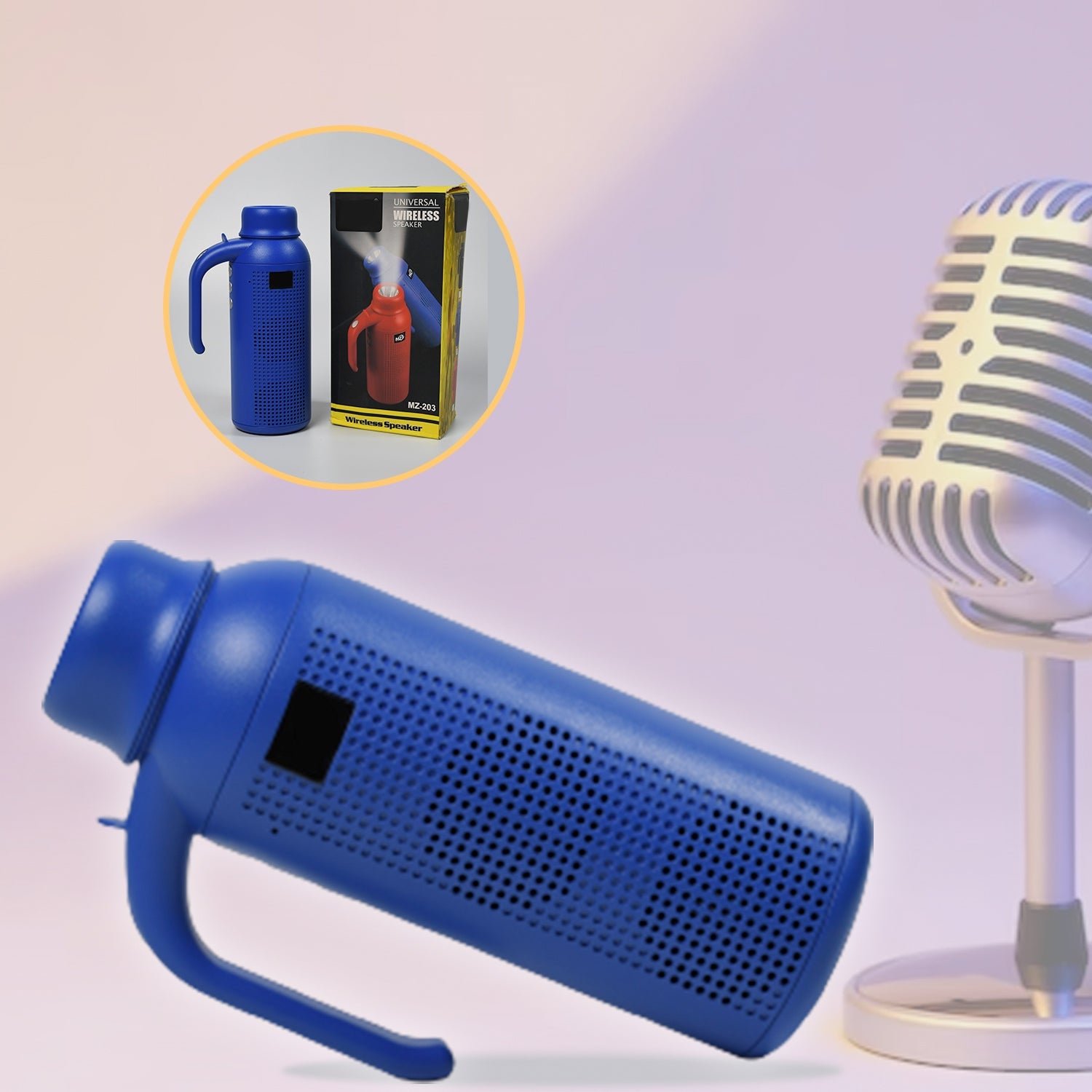 MIC5.jpg Smart Bluetooth Speaker with Torch & Night Flashlight - Image 1
