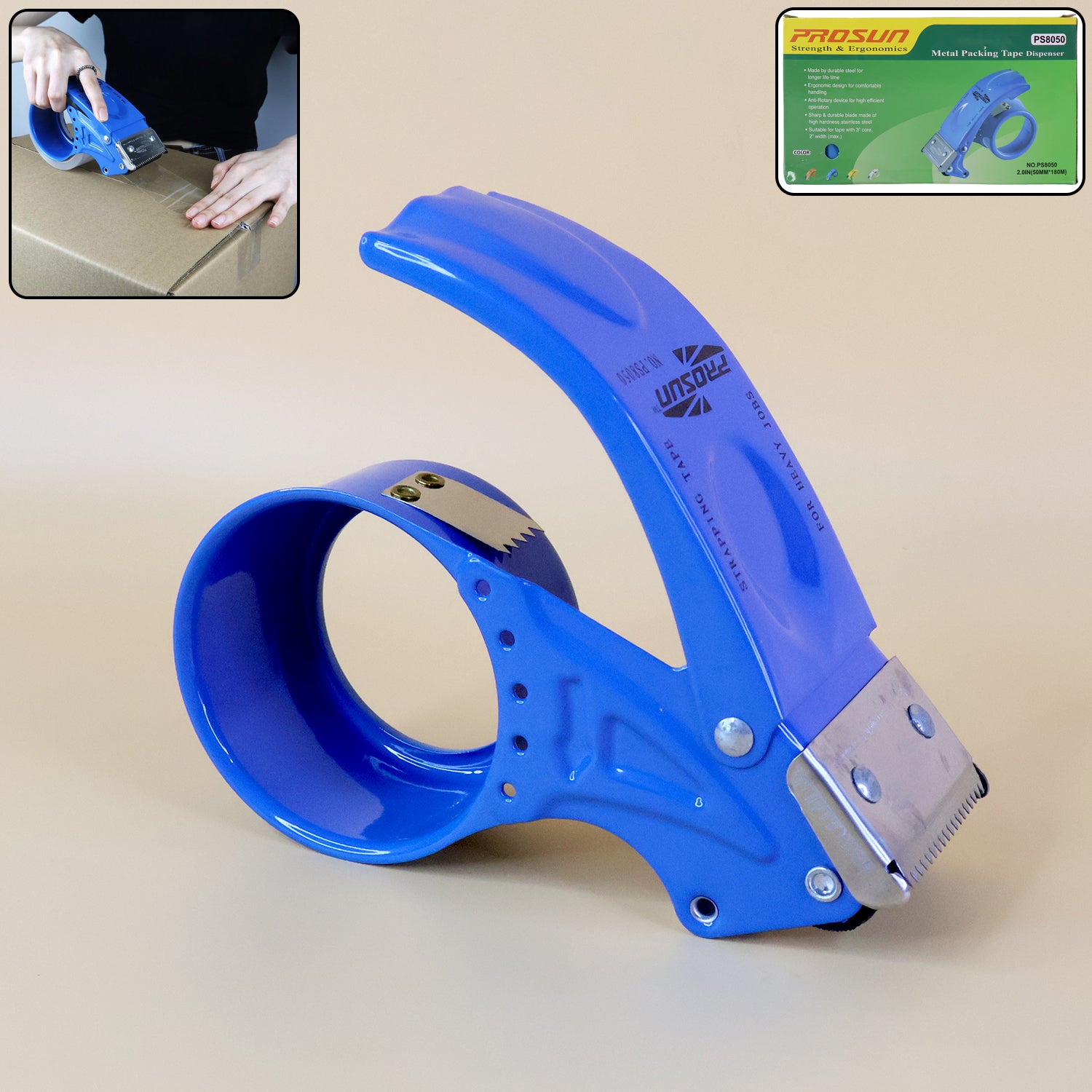 Metal-Packing-Tape-Dispenser-01.jpg Metal Packing Tape Dispenser Cutter - Image 1