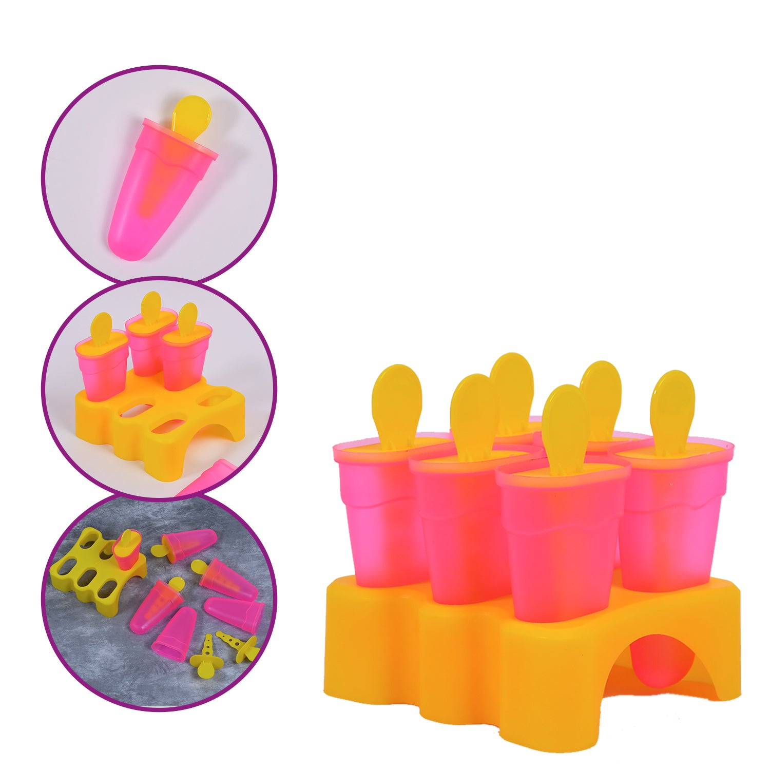 NTDsGH1KHrbFAINtCeJWmCOVkrBcoPgfIHXjIyHc.jpg Kulfi Maker Moulds Set Plastic Homemade Kulfi Mould 6pcs Set For Freezer Use - Image 1