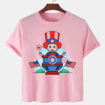 Pink Unisex Polyster Premium Quality Designer Printed T-Shirt