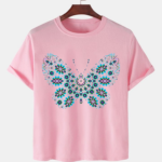 Pink Unisex Cotton Premium Quality Designer Printed T-Shirt