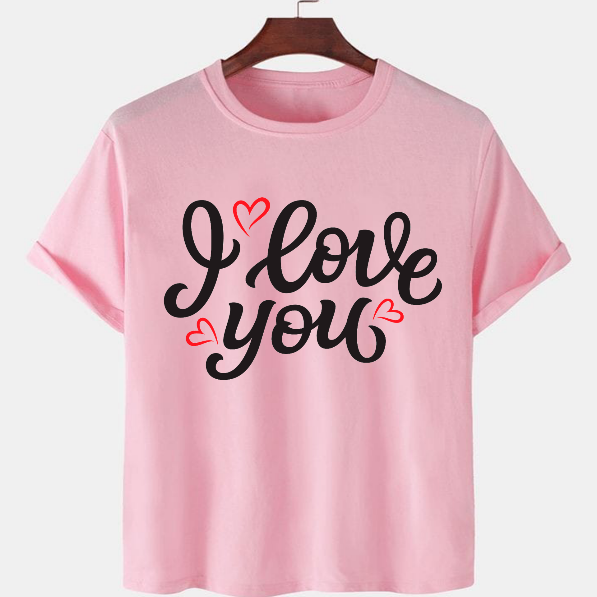 PNK-CTN-C-008-1.png Pink Unisex Cotton Premium Quality Designer Printed T-Shirt - Image 1