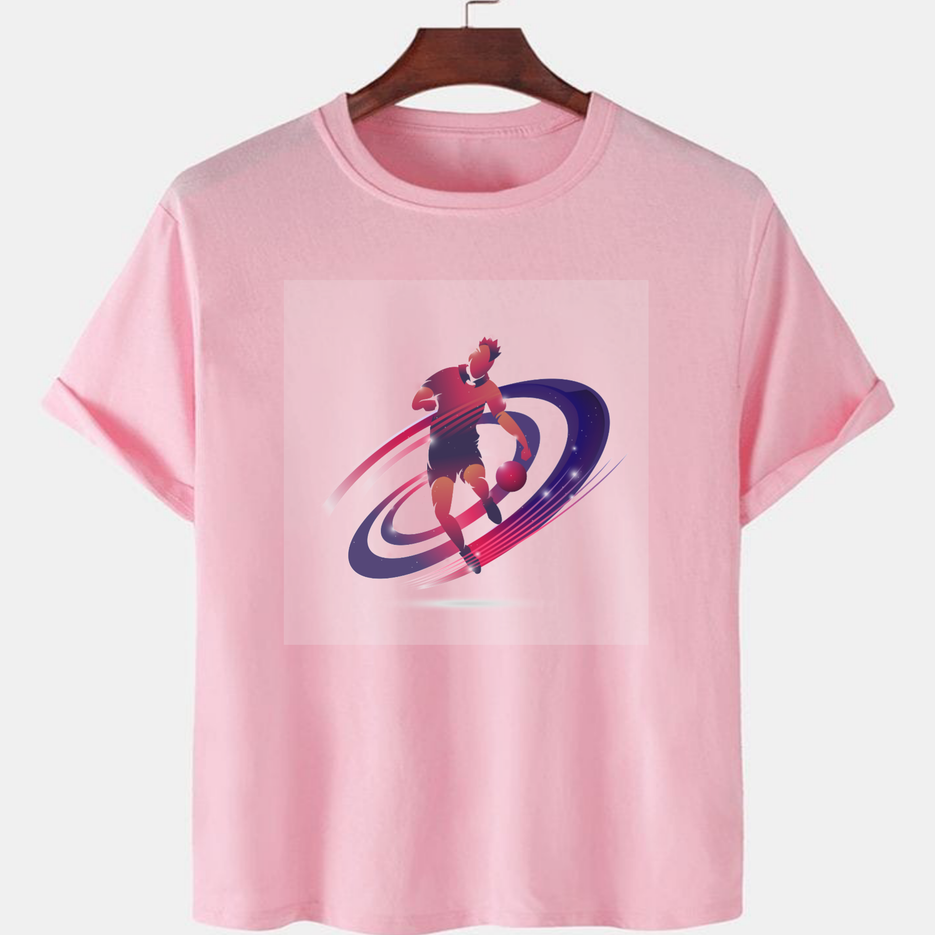 PNK-CTN-C-009-1.png Pink Unisex Cotton Premium Quality Designer Printed T-Shirt - Image 1